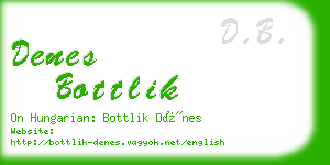denes bottlik business card